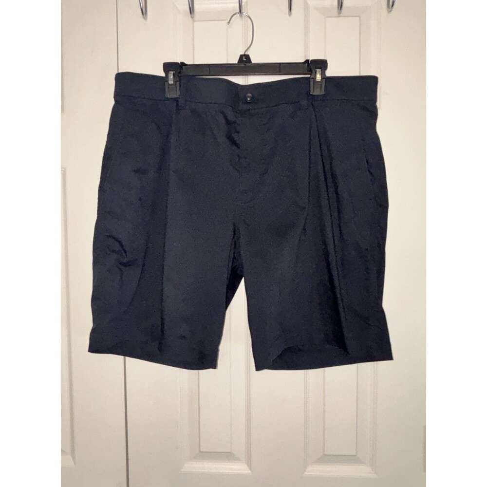 NIKE DRI-FIT Standard Fit Pleated Shorts Navy Size 38
